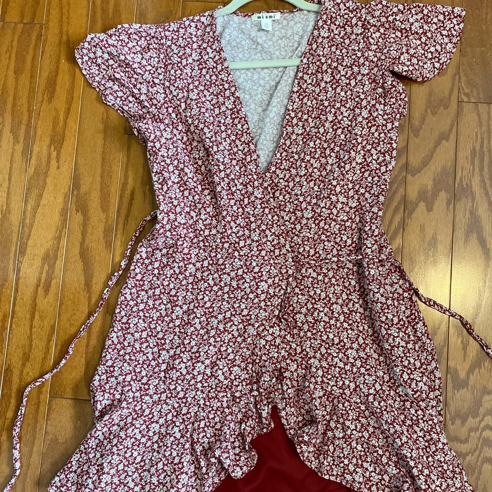 Miami Pink Ruffled Wrap Sundress - Picture 12 of 12
